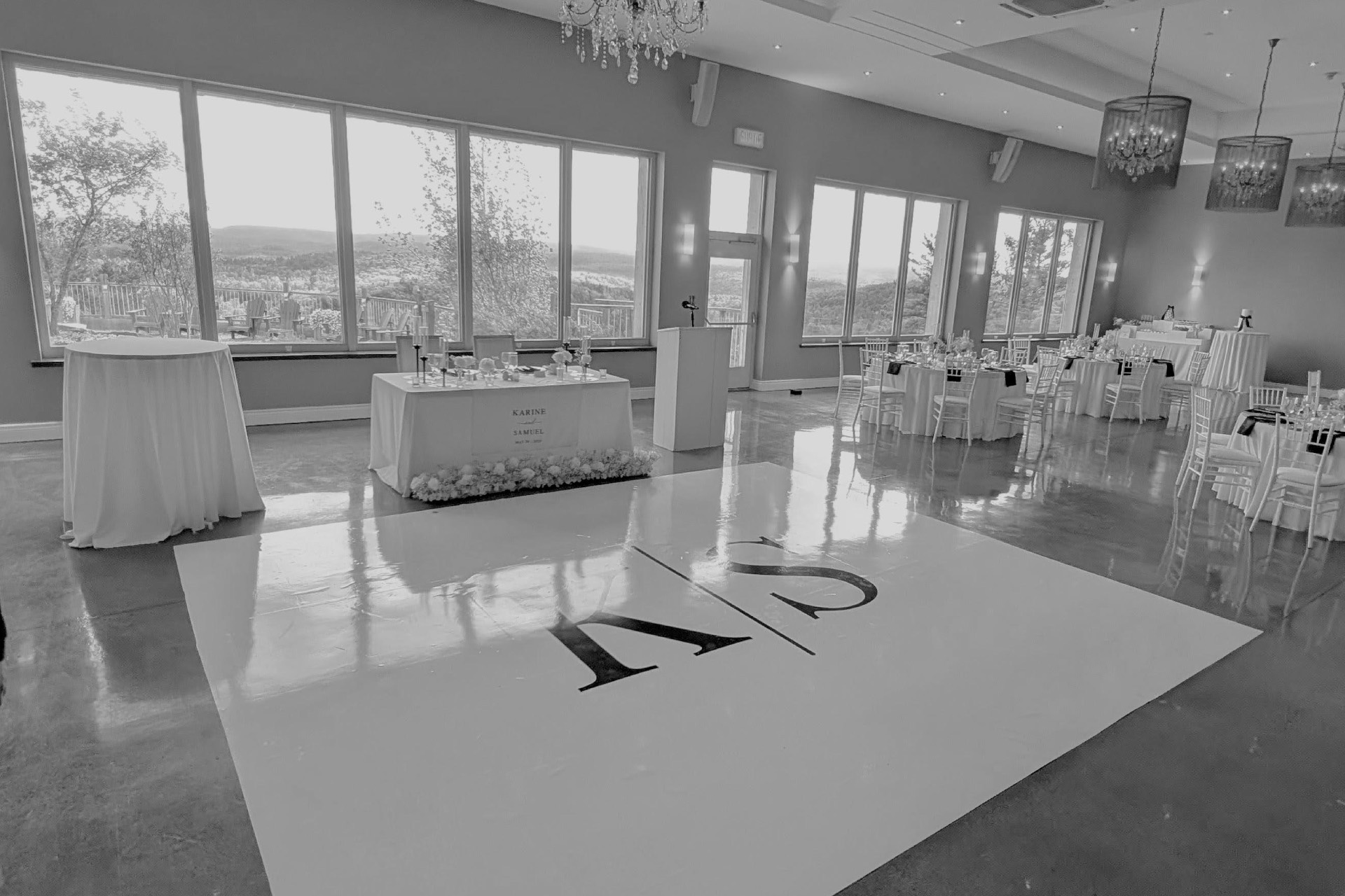 Dancefloor Wrap Le belvedere weddings